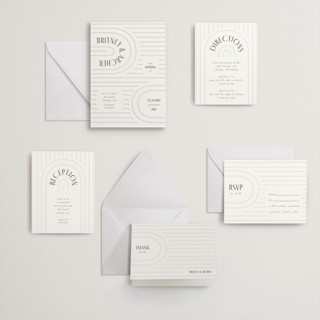 This is a warm gray letterpress wedding invitations with letterpress by Itsy Belle Studio called hilo printing on somerset500 in standard