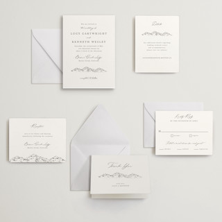 This is a graphite letterpress wedding invitations with letterpress by Sarah Brown called mountainview printing on somerset500 in standard