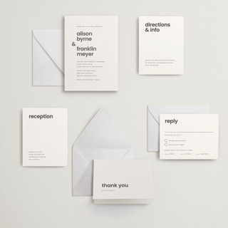 This is a soft black letterpress wedding invitations with letterpress by JoAnn Jinks called min mod printing on somerset500 in standard