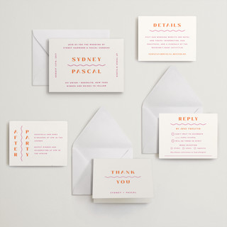 This is a fuchsia letterpress wedding invitations with letterpress by Olivia Raufman called tanti baci printing on somerset500 in standard