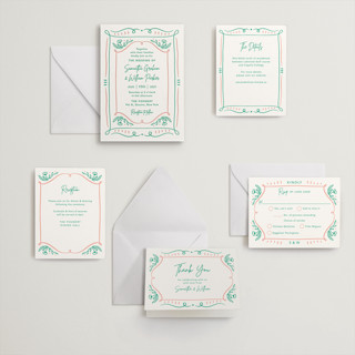 This is a shamrock letterpress wedding invitations with letterpress by Elly called sketch printing on somerset500 in standard