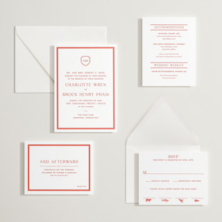 This is a verona sunset letterpress wedding invitations with letterpress by Megan Davis called racquet printing on somerset500 in standard