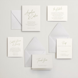 This is a moss letterpress wedding invitations with letterpress by chocomocacino called angeline printing on somerset500 in standard