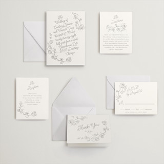 This is a gravel letterpress wedding invitations with letterpress by Baumbirdy called note printing on somerset500 in standard