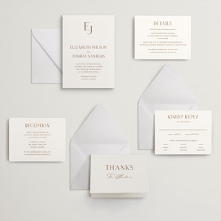 This is a burnt sienna letterpress wedding invitations with letterpress by Vanessa Doyle called chic printing on somerset500 in standard