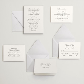 This is a soft black letterpress wedding invitations with letterpress by Benita Crandall called palazzo printing on somerset500 in standard