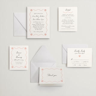 This is a peach letterpress wedding invitations with letterpress by Alston Foster called ocean love printing on somerset500 in standard