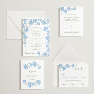 This is a sky blue letterpress wedding invitations with letterpress by letterfix called anemones printing on somerset500 in standard