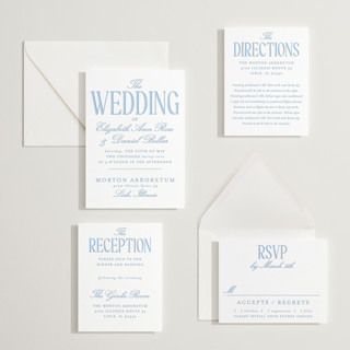 This is a sky blue letterpress wedding invitations with letterpress by Baumbirdy called big day printing on somerset500 in standard