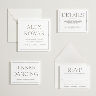 This is a coffee letterpress wedding invitations with letterpress by Oscar and Emma - Karly Depew called quiet luxury printing on somerset500 in standard