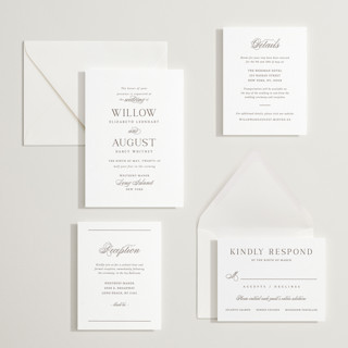 This is a coffee letterpress wedding invitations with letterpress by Snow and Ivy called willow printing on somerset500 in standard