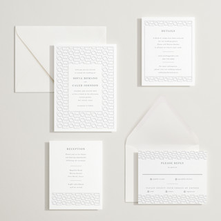 This is a stone letterpress wedding invitations with letterpress by Vera Lim called cerchi printing on somerset500 in standard