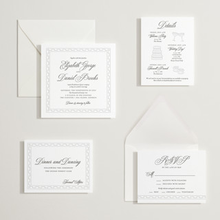 This is a soft black letterpress wedding invitations with letterpress by Alston Foster called infinite printing on somerset500 in standard