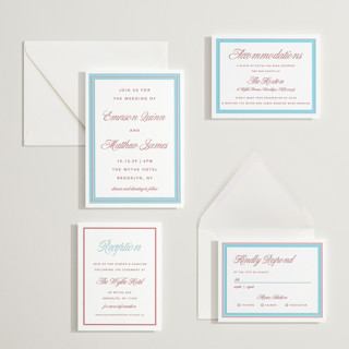 This is a rosewood letterpress wedding invitations with letterpress by Kelly Watkins called charm printing on somerset500 in standard