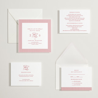 This is a scarlet letterpress wedding invitations with letterpress by Charter Oaks Creative called classic cherries printing on somerset500 in standard