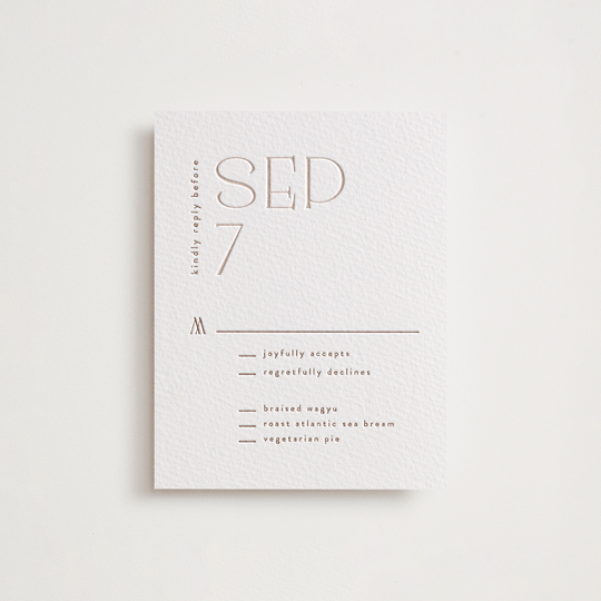 gelee Letterpress RSVP Cards by Minted