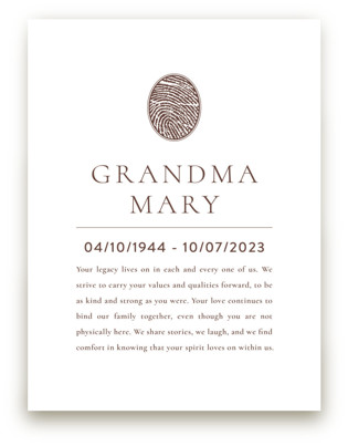 This is a natural frame photo art by Minted called legacy touch framed memorial printing on deluxe art in matted 5x7