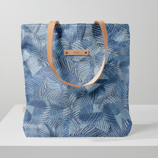 This is a ocean custom bags by Lucrecia Caporale called seamless leaves in standard