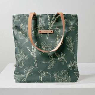 This is a sage custom bags by Saltwater Sparrow called herb garden in standard