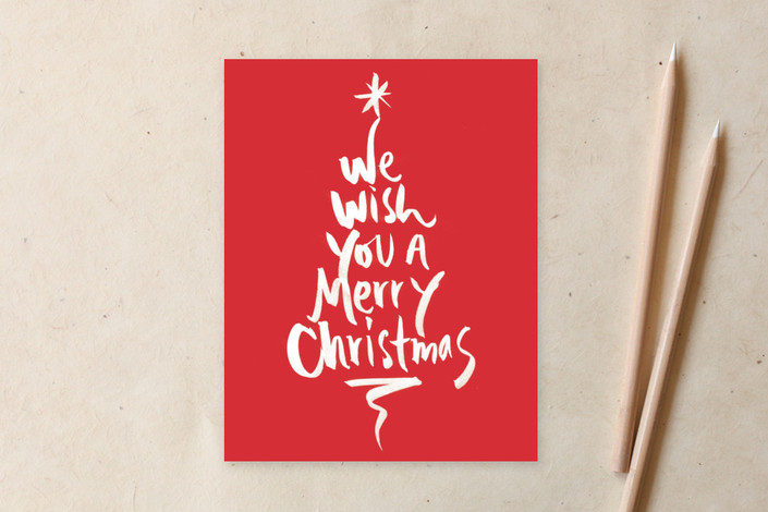 Red Merry Christmas Card
