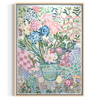 This is a multicolor original paintings by Sarah Mankin called bloom song (30x40) - unframed original painting in standard