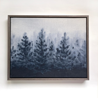 This is a blue original paintings by Holly Whitcomb called midnight veil i in standard