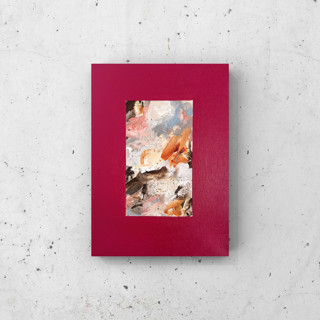 This is a multicolorassorted-colors original paintings by Marcy Parks called fuchsia skies, 12"x9" abstract painting in standard