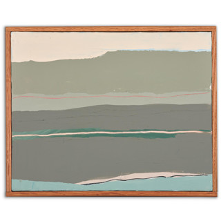 This is a gray original paintings by Caryn Owen called cliff walk in standard