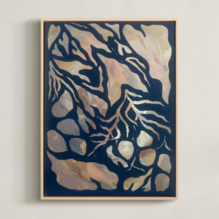 This is a blue original paintings by Lauren Perkins called last light in standard