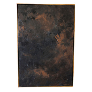 This is a black original paintings by whitney schlander called carried in rivers ii in standard
