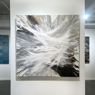 This is a natural original paintings by Teodora Guererra called today i choose palette knives  iii in standard