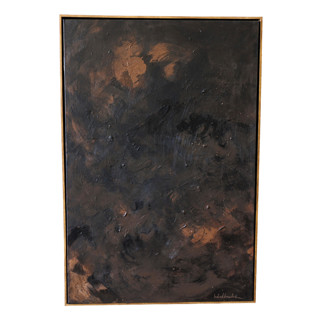 This is a brown original paintings by whitney schlander called carried in rivers i in standard