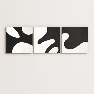 This is a black original paintings by Bryn Wears-Fitipaldi called undulate in standard