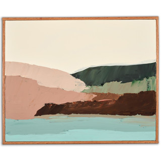 This is a multicolorassorted-colors original paintings by Caryn Owen called muted seascape series 3 in standard