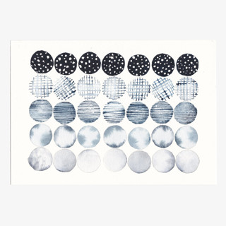 This is a blue original paintings by Danushka Abeygoda called meditation circles 01 in standard