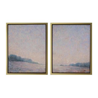 This is a purple original paintings by Wendy Keller called winter morning in standard