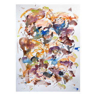 This is a multicolorassorted-colors original paintings by Suzanna Toole called manmade in standard