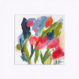 This is a multicolorassorted-colors original paintings by CONNIE COLLUM called auretta in standard