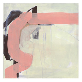 This is a pink original paintings by Kirsta Benedetti called pink vibe in standard