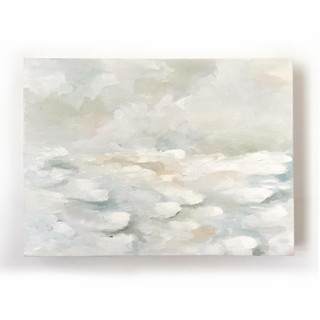 This is a white original paintings by Nicoletta Savod called ecru fury in standard
