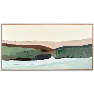 This is a multicolorassorted-colors original paintings by Caryn Owen called muted seascape series 4 in standard