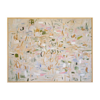 This is a beige original paintings by Shina Choi called desert sage ocher in standard