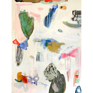 This is a multicolorassorted-colors original paintings by tina johnson called we might live like never before in standard