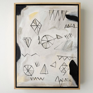 This is a beige original paintings by Amy Early called untitled no 1 in standard