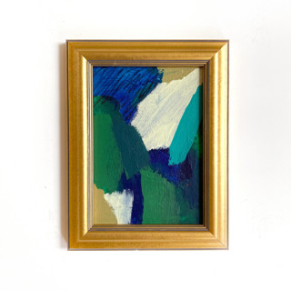 This is a green original paintings by Jessalin Beutler called easy errand in standard