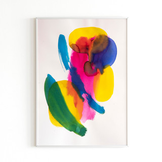 This is a multicolorassorted-colors original paintings by Alexandra Dzh called abstract watercolor original painting in standard