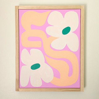 This is a multicolor original paintings by Kate Sowinski called joyful blooms - original acrylic painting in standard