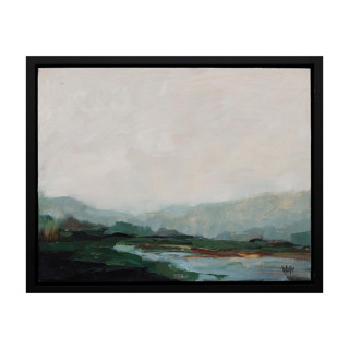 This is a green original paintings by Wendy Keller called milford sound in standard