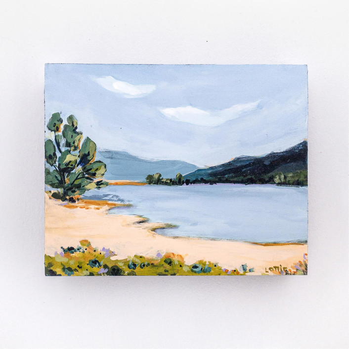 Tree At The Water's Edge Original Painting by Lottie Aldarwish Minted