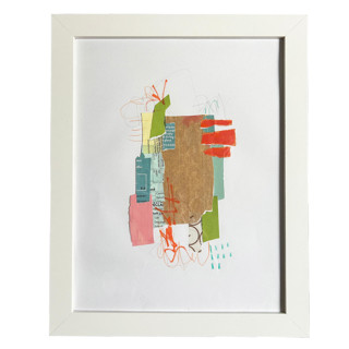 This is a multicolor mixed media by Pippin Schupbach called journey home in standard